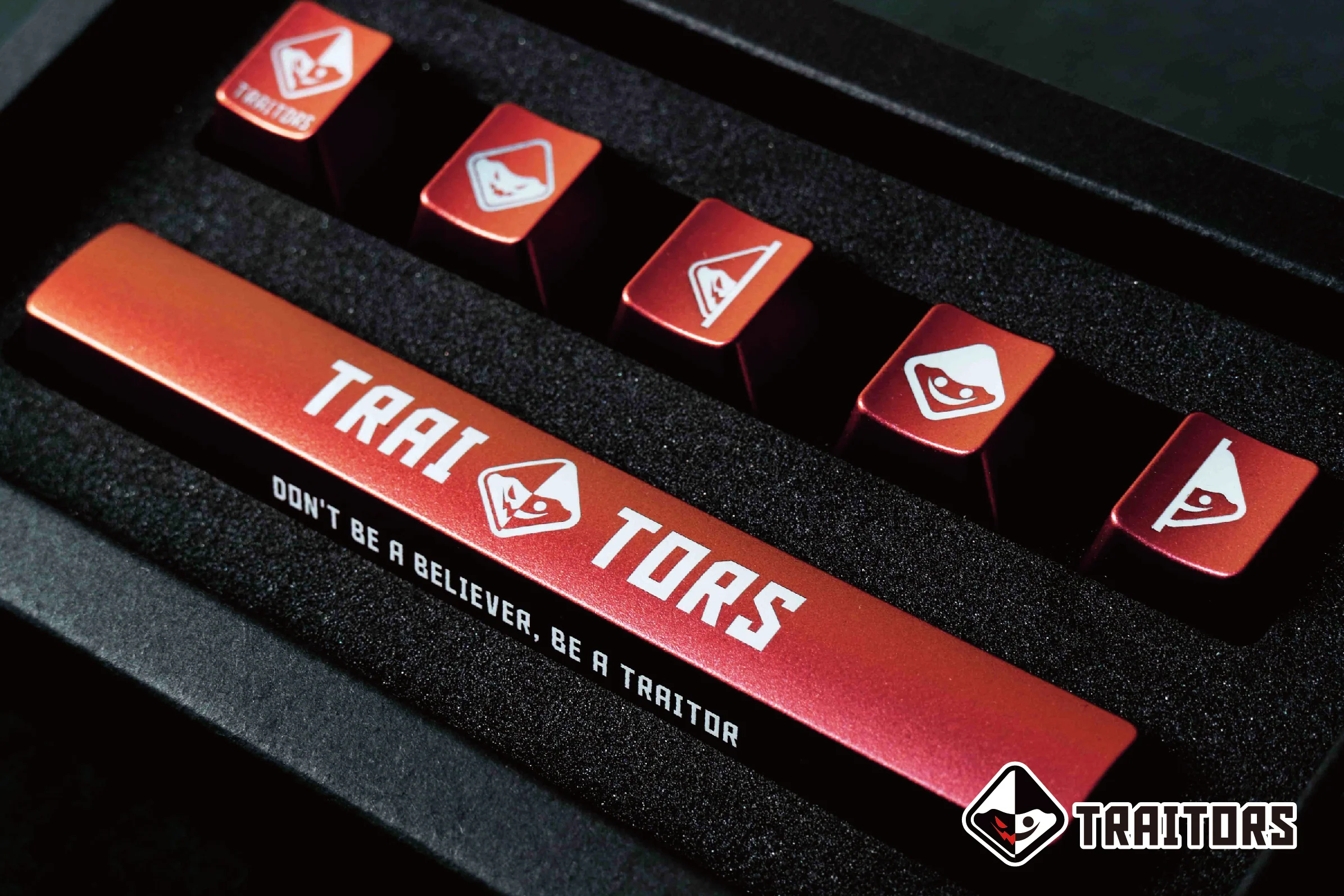 Traitors Classic Colorshifting Backlit 6 Key OEM Profile Laser Engraved ABS Keycap Set - Image 5