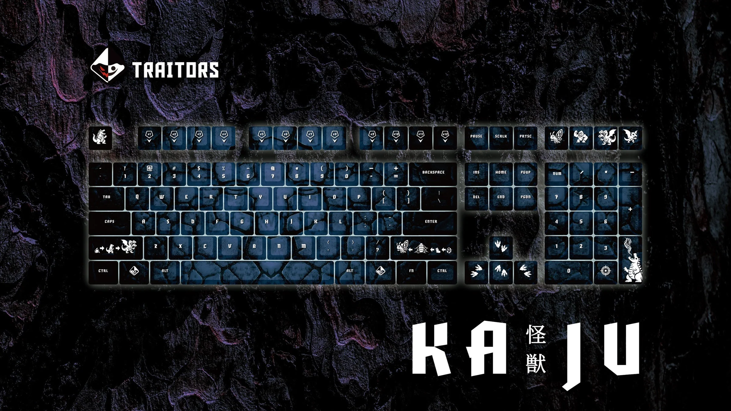 Traitors Kaiju 108 Key Cherry Profile PBT Keycap Set