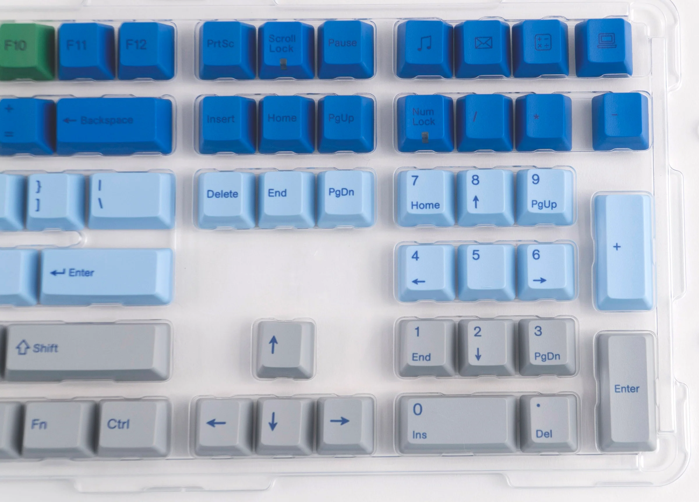 Varmilo Blue / Green / Grey Rivulet 108 Key Varmilo Profile Dye Sub PBT Keycap Set - Image 6