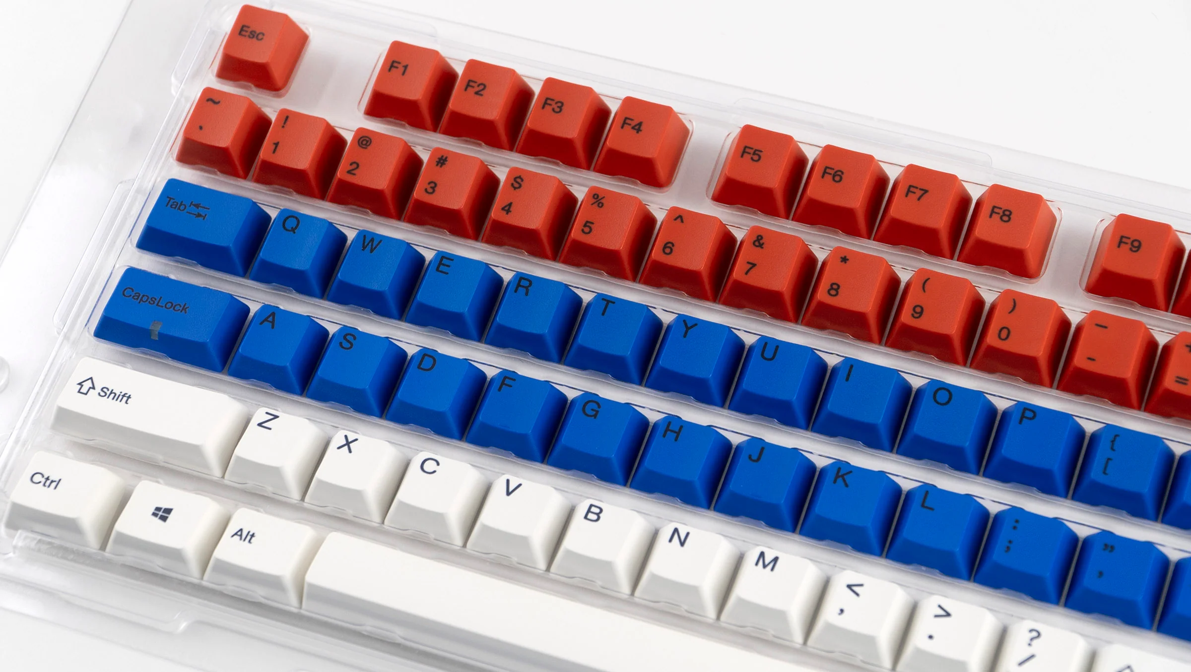 Varmilo Mr. Football Red / Blue / White 108 Key Varmilo Profile Dye Sub PBT Keycap Set - Image 2