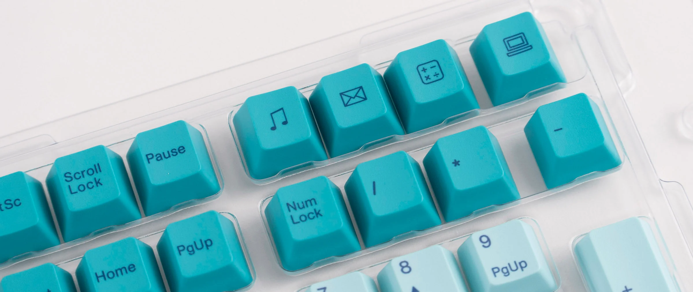 Varmilo Teal / White 108 Key Varmilo Profile Dye Sub PBT Keycap Set - Image 3