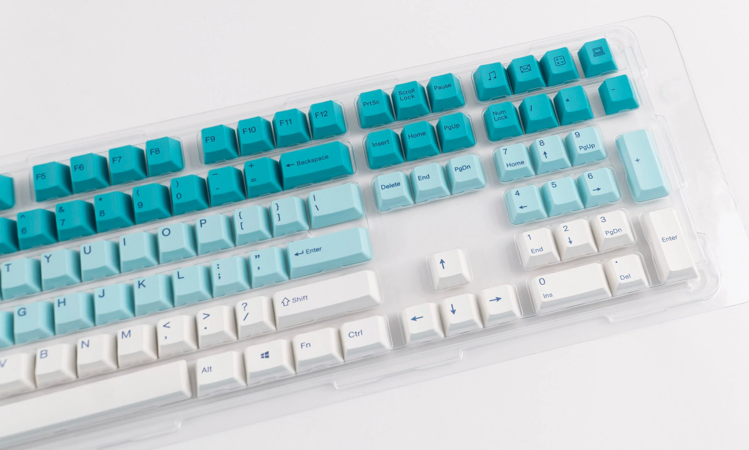 Varmilo Teal / White 108 Key Varmilo Profile Dye Sub PBT Keycap Set - Image 4
