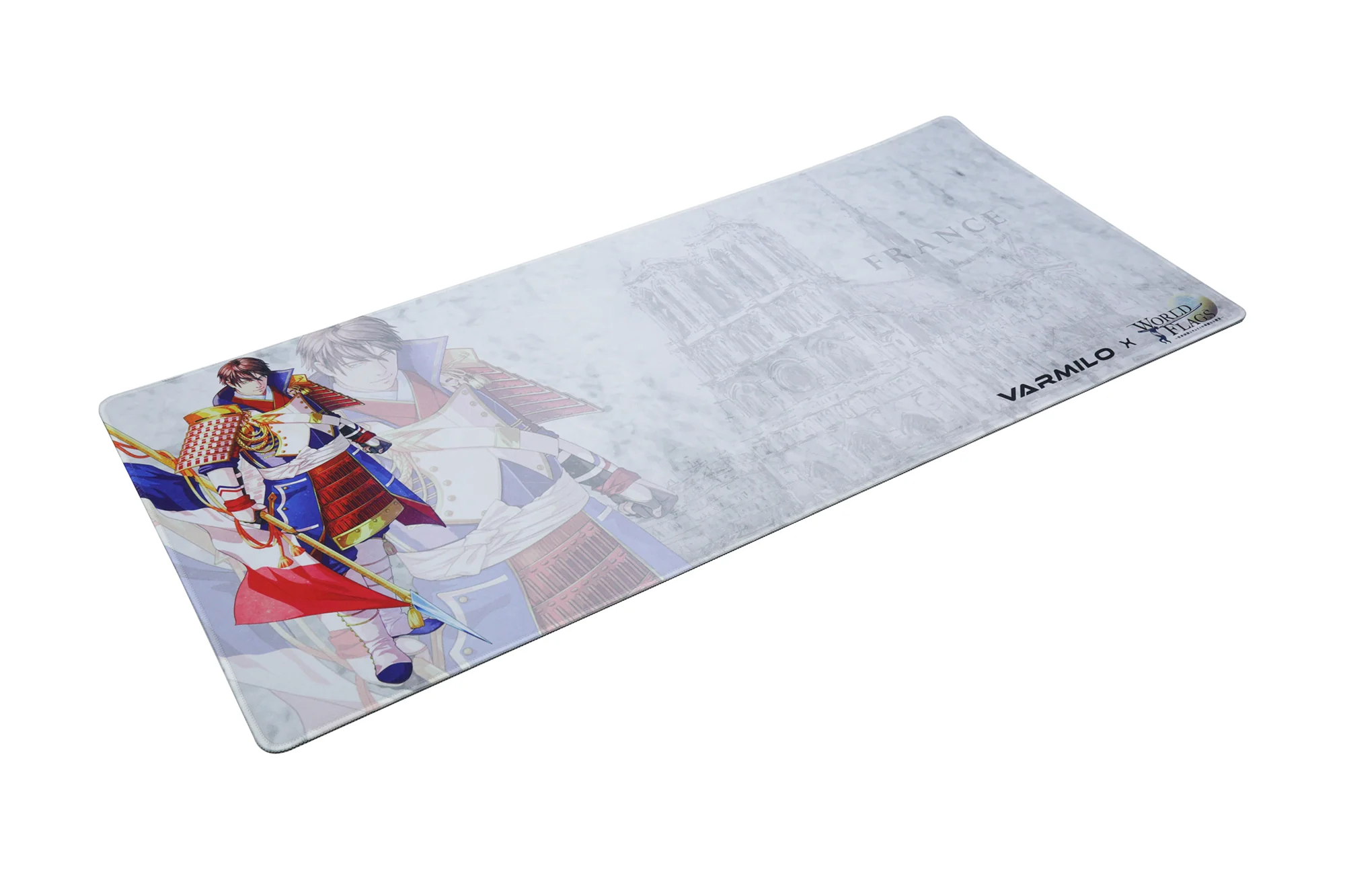 Varmilo Extra Large Olympics France Desk Mat with Stitched Edges - Image 4