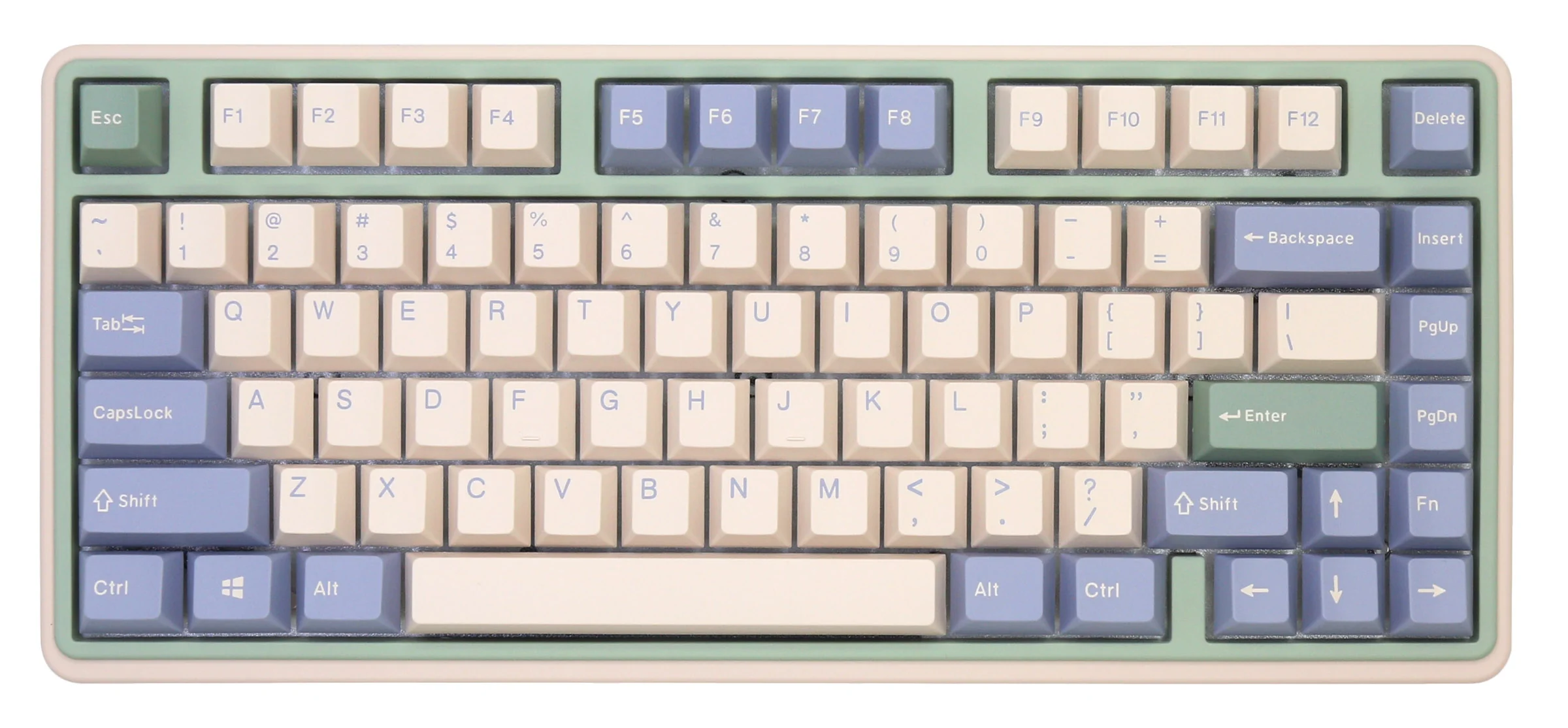 Varmilo Minilo VXB81 Eucalyptus 75% Wireless White LED Keyboard