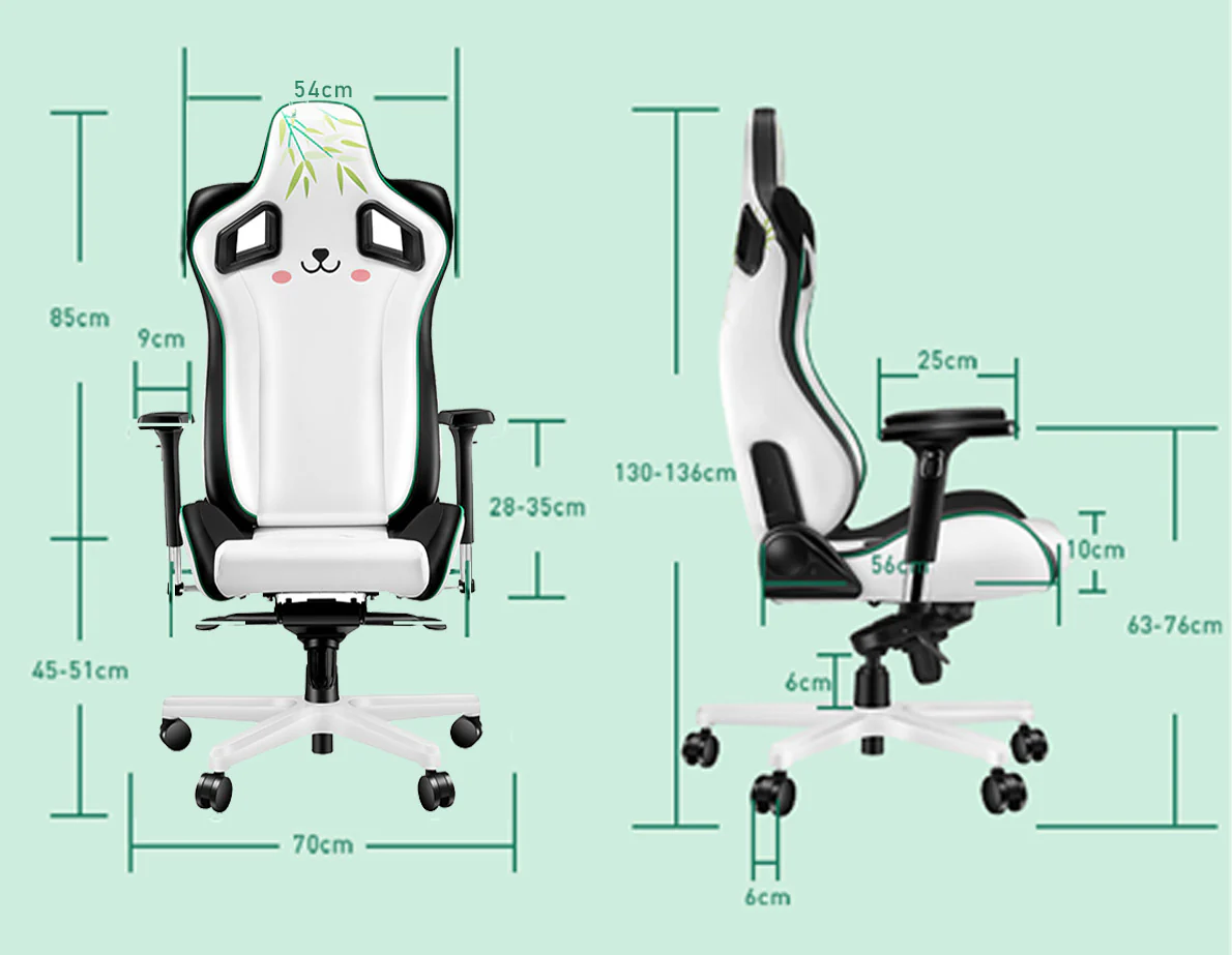 Varmilo Panda Racing Chair Gaming Style Adjustable - Image 7