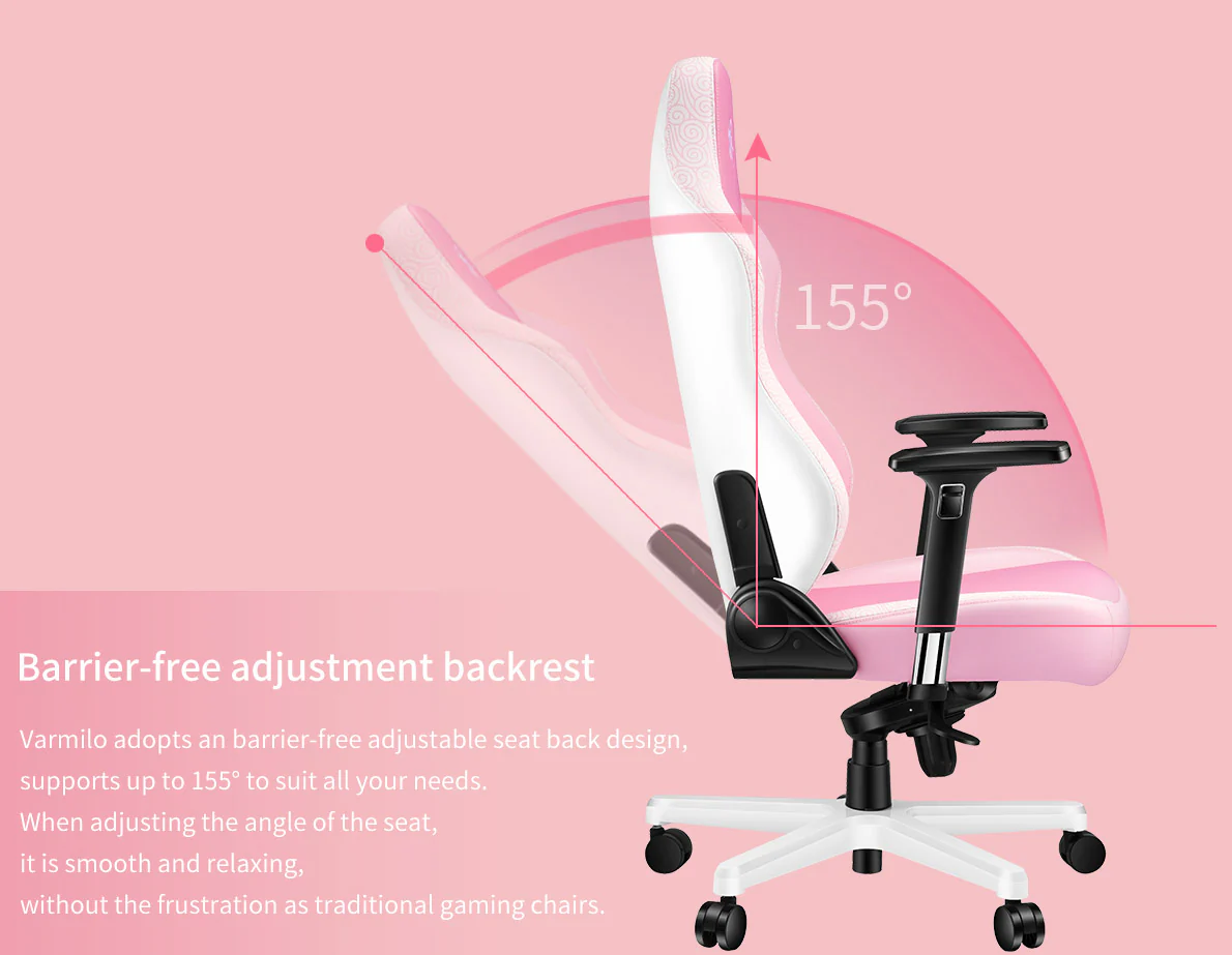 Varmilo Sakura Racing Chair Gaming Style Adjustable - Image 3