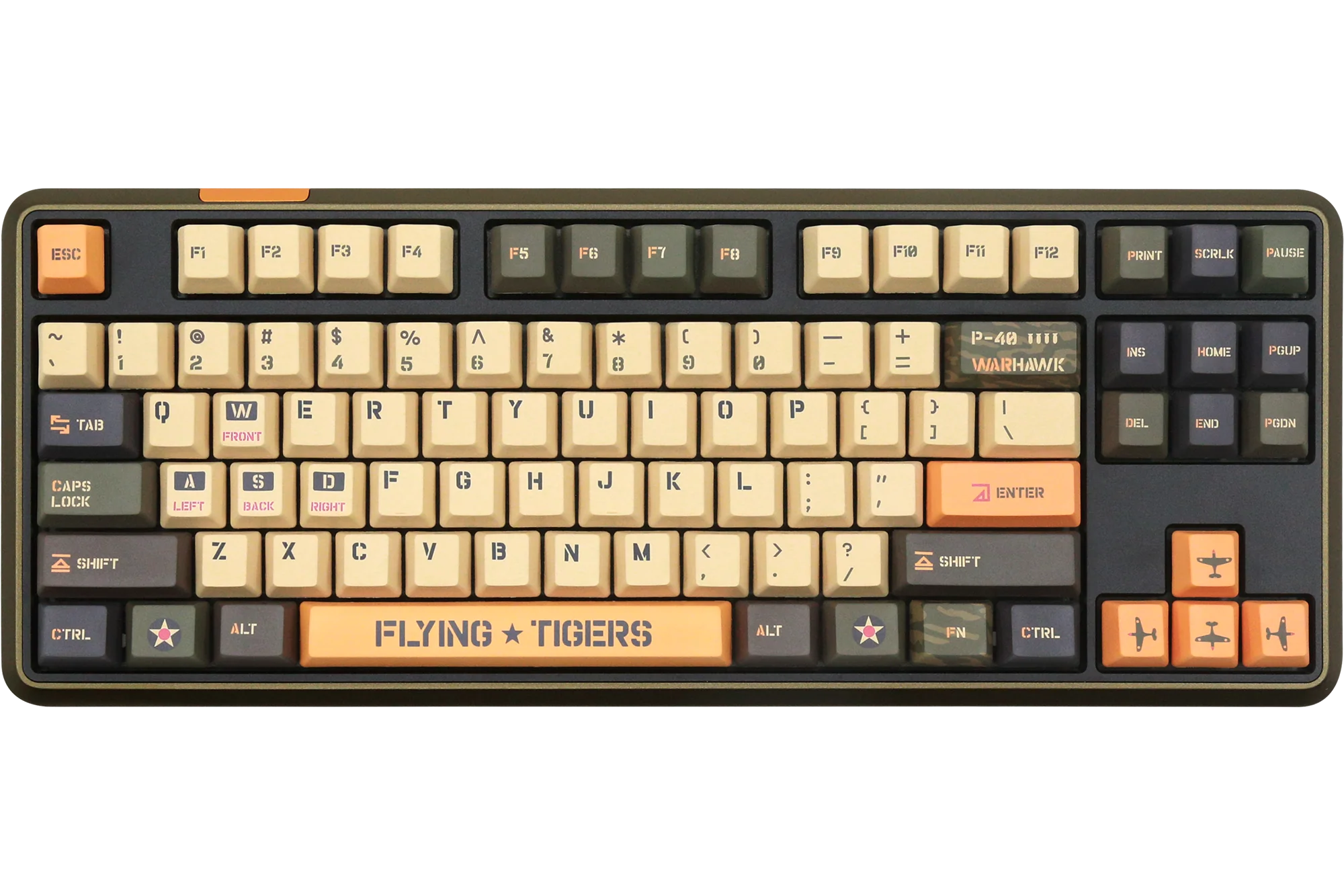 Varmilo Sword 2-87 Flying Tigers White LED TKL Dye Sub PBT Aluminum EC Mechanical Keyboard - Image 6