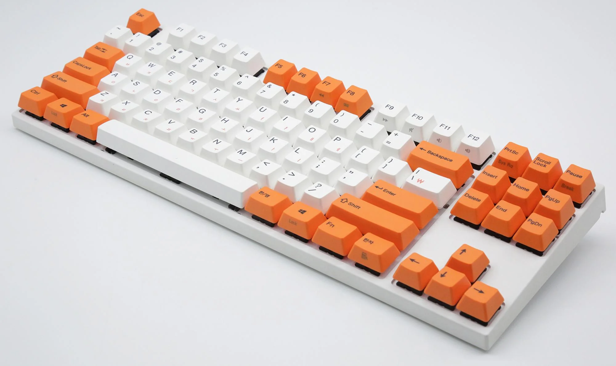 Varmilo VA87M Orange and White White LED TKL Dye Sub PBT Mechanical Keyboard - Image 4