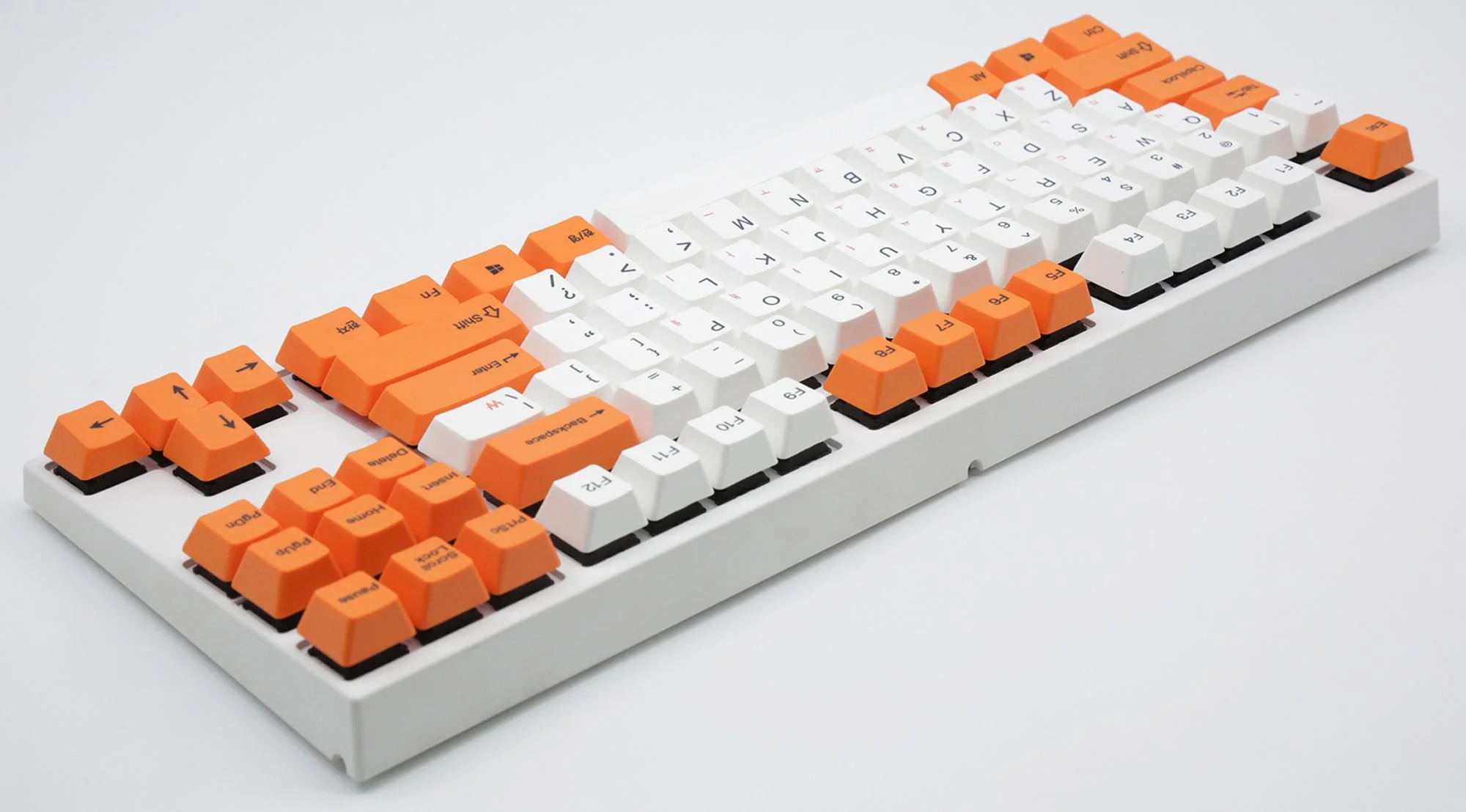 Varmilo VA87M Orange and White White LED TKL Dye Sub PBT Mechanical Keyboard - Image 5