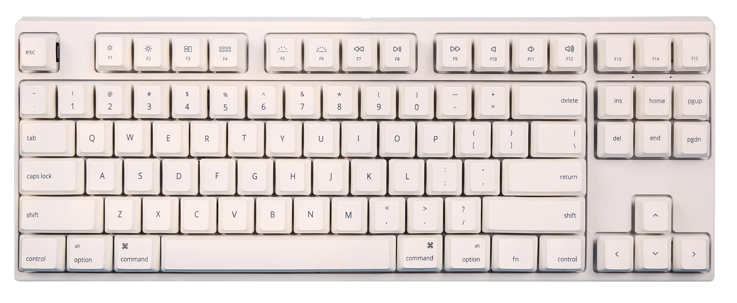 Varmilo VA Series V2 Mac White LED TKL Dye Sub PBT Mechanical Keyboard