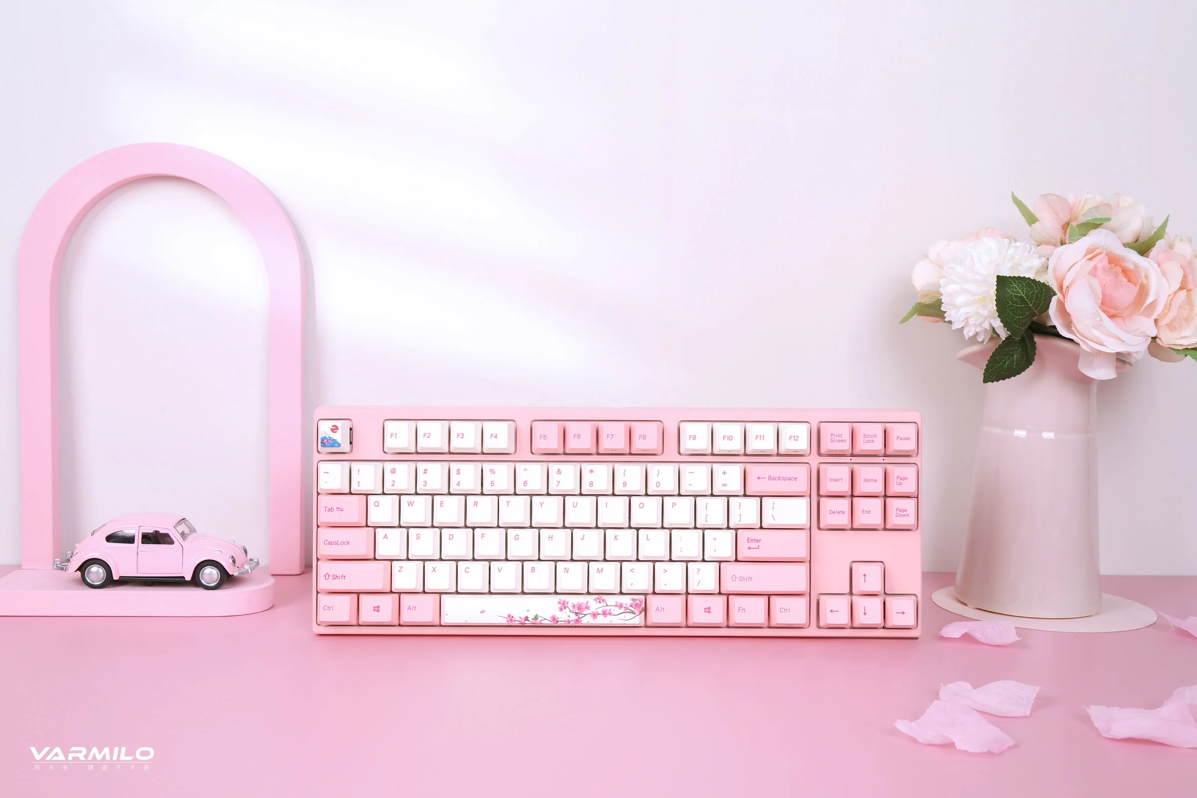 Varmilo VA Series V2 Sakura R1 TKL Bluetooth Mechanical Keyboard - Image 4