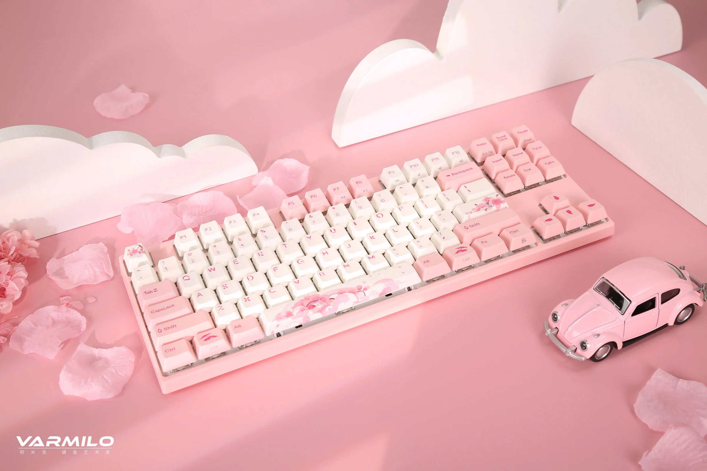 Varmilo VA Series V2 Sakura Round 2 TKL Bluetooth Mechanical Keyboard - Image 5
