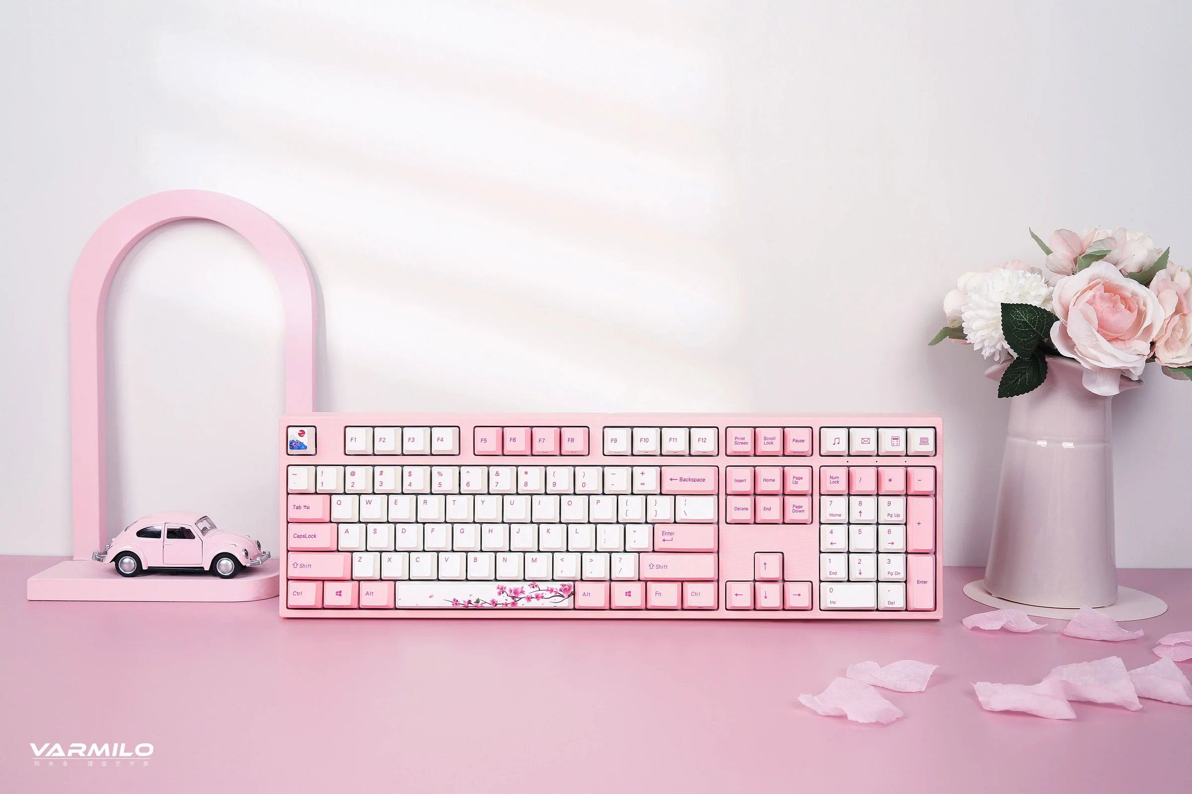 Varmilo MA Series V2 Sakura R1 White LED EC Mechanical Keyboard - Image 11