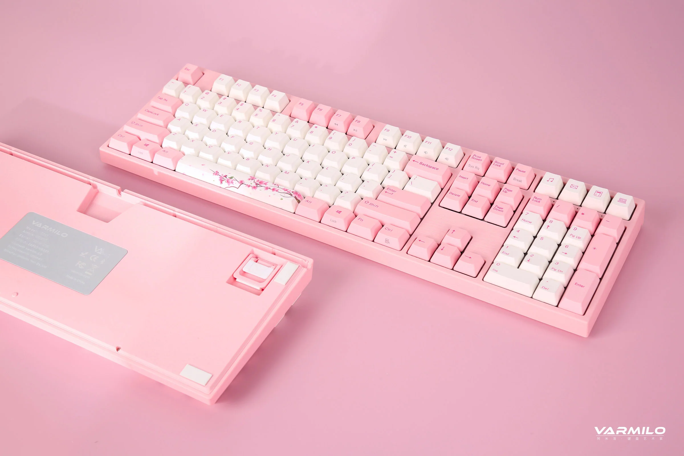 Varmilo MA Series V2 Sakura R1 White LED EC Mechanical Keyboard - Image 3