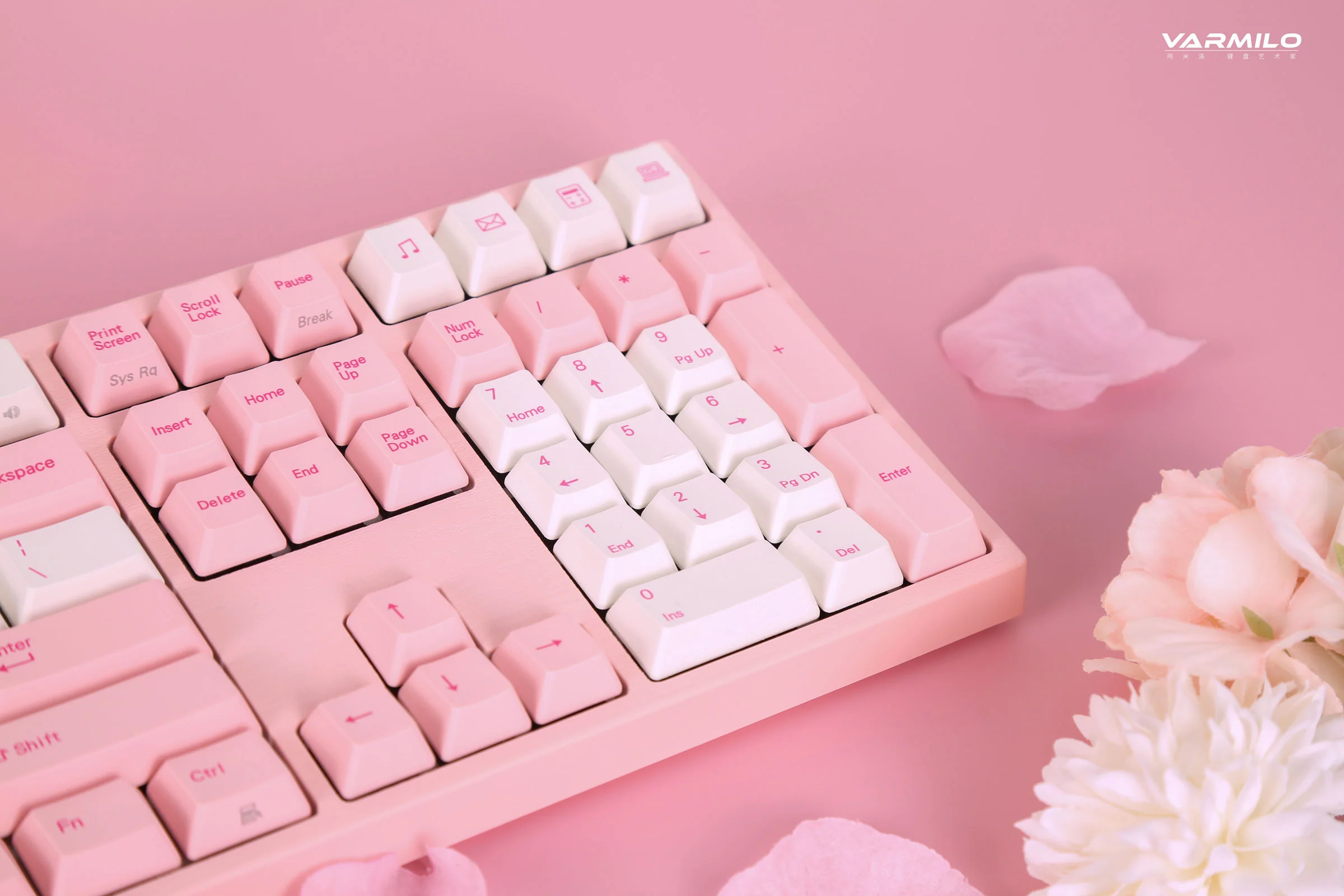 Varmilo MA Series V2 Sakura R1 White LED EC Mechanical Keyboard - Image 7