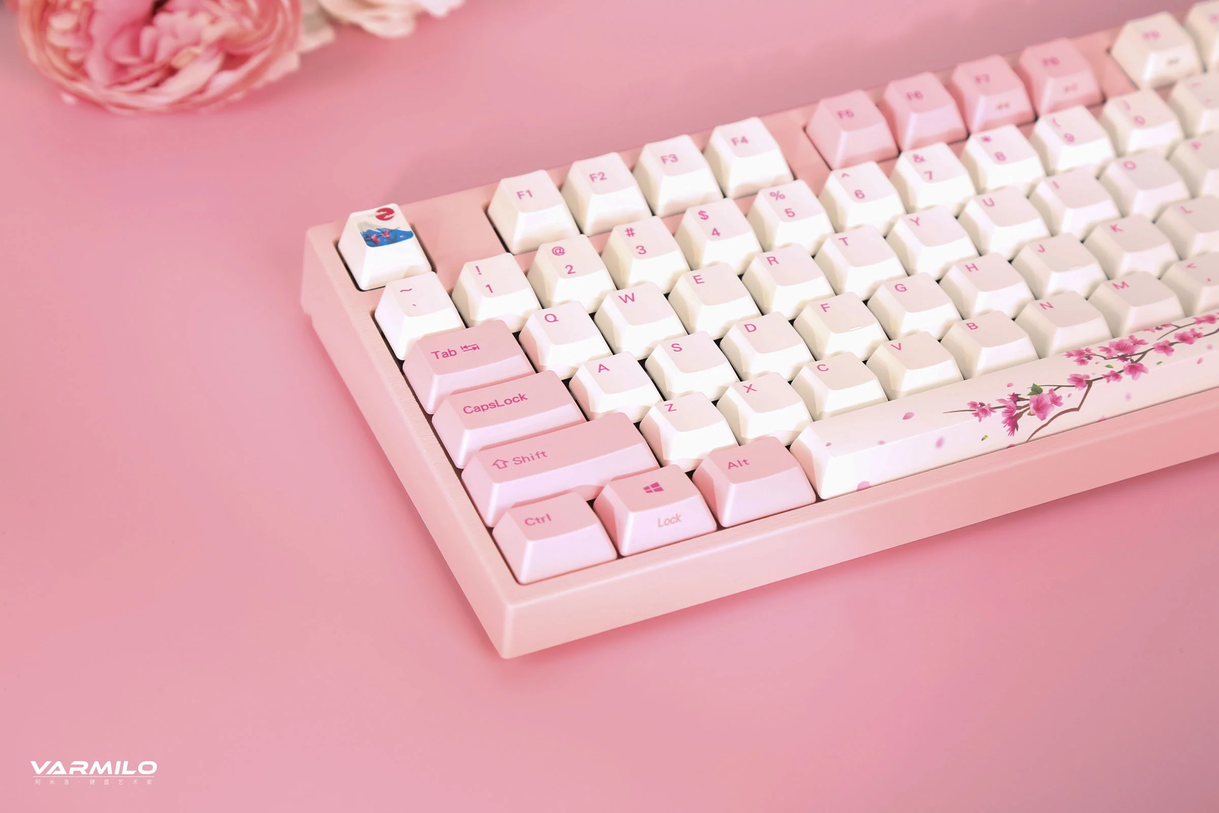 Varmilo MA Series V2 Sakura R1 White LED EC Mechanical Keyboard - Image 8
