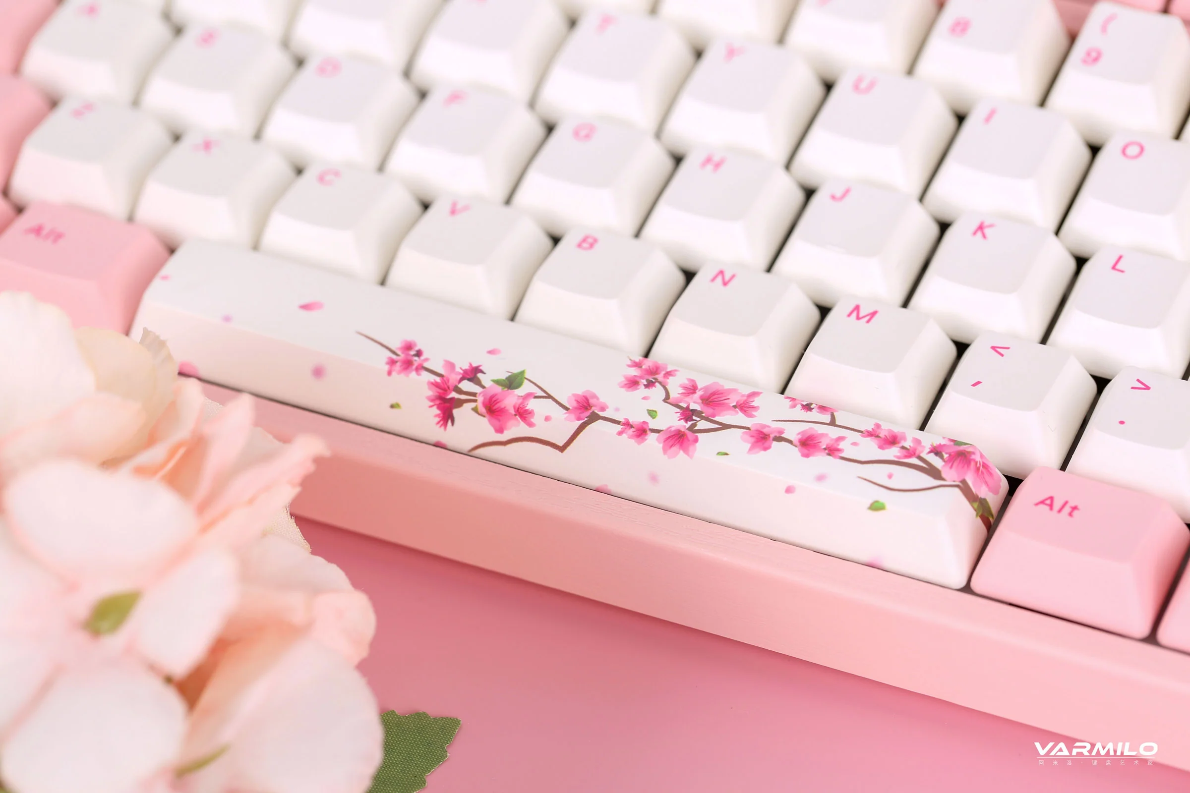 Varmilo MA Series V2 Sakura R1 White LED EC Mechanical Keyboard - Image 9
