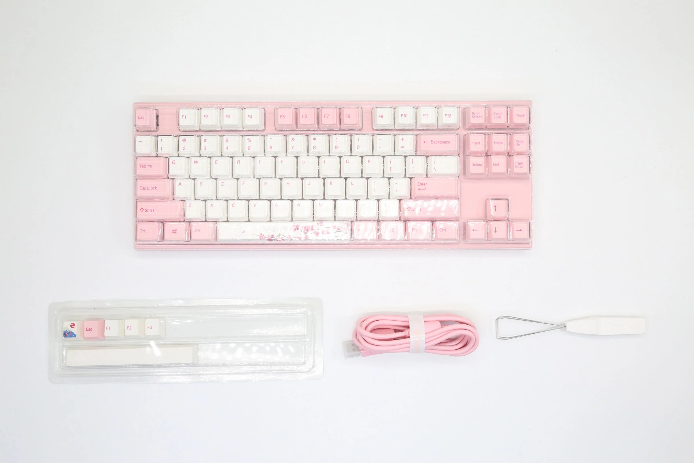 Varmilo MA Series V2 Sakura R1 White LED TKL EC Mechanical Keyboard - Image 8