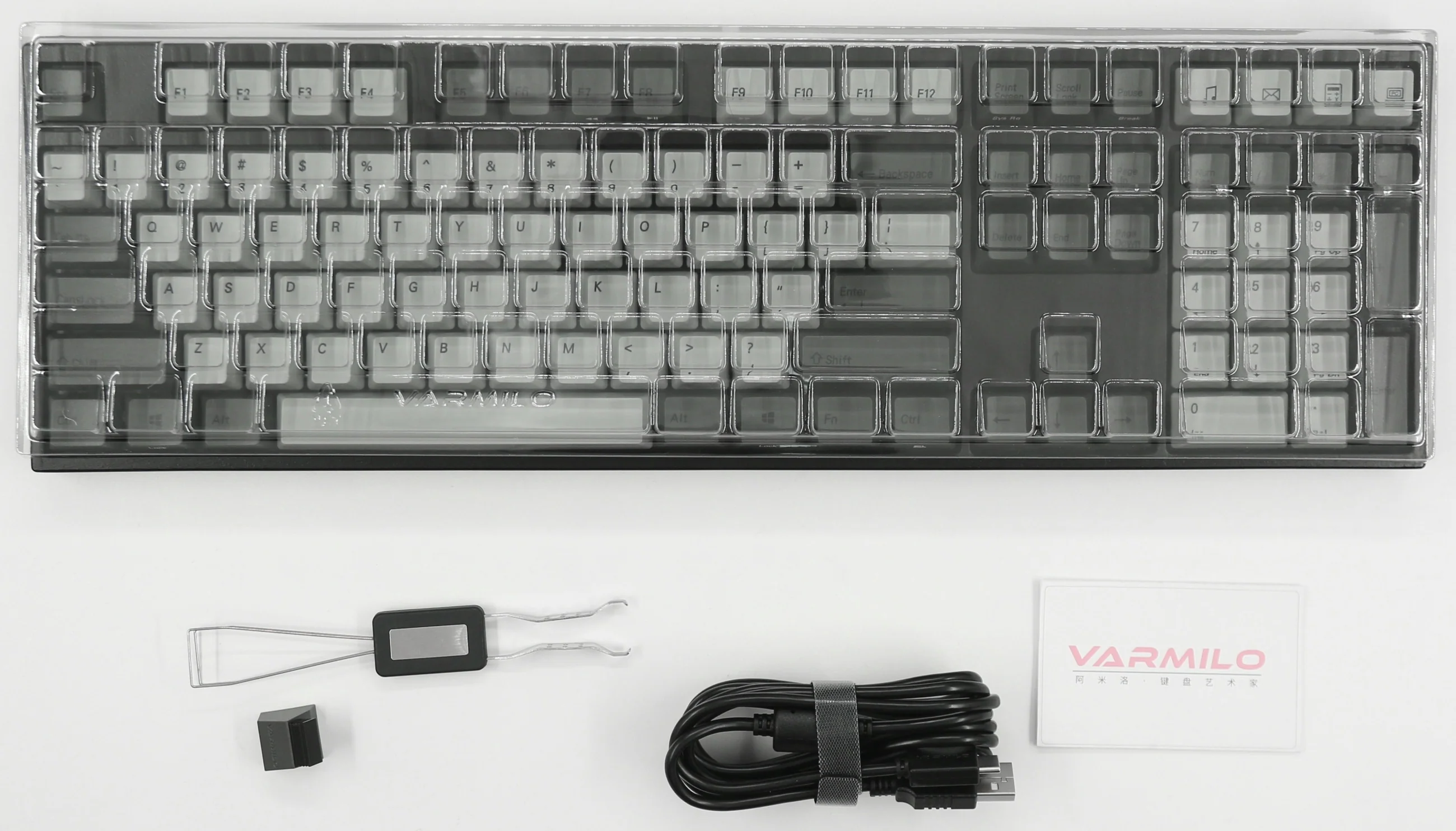Varmilo VPE108 Ink Rhyme Hotswap Triple Mode White LED Keyboard - Image 3
