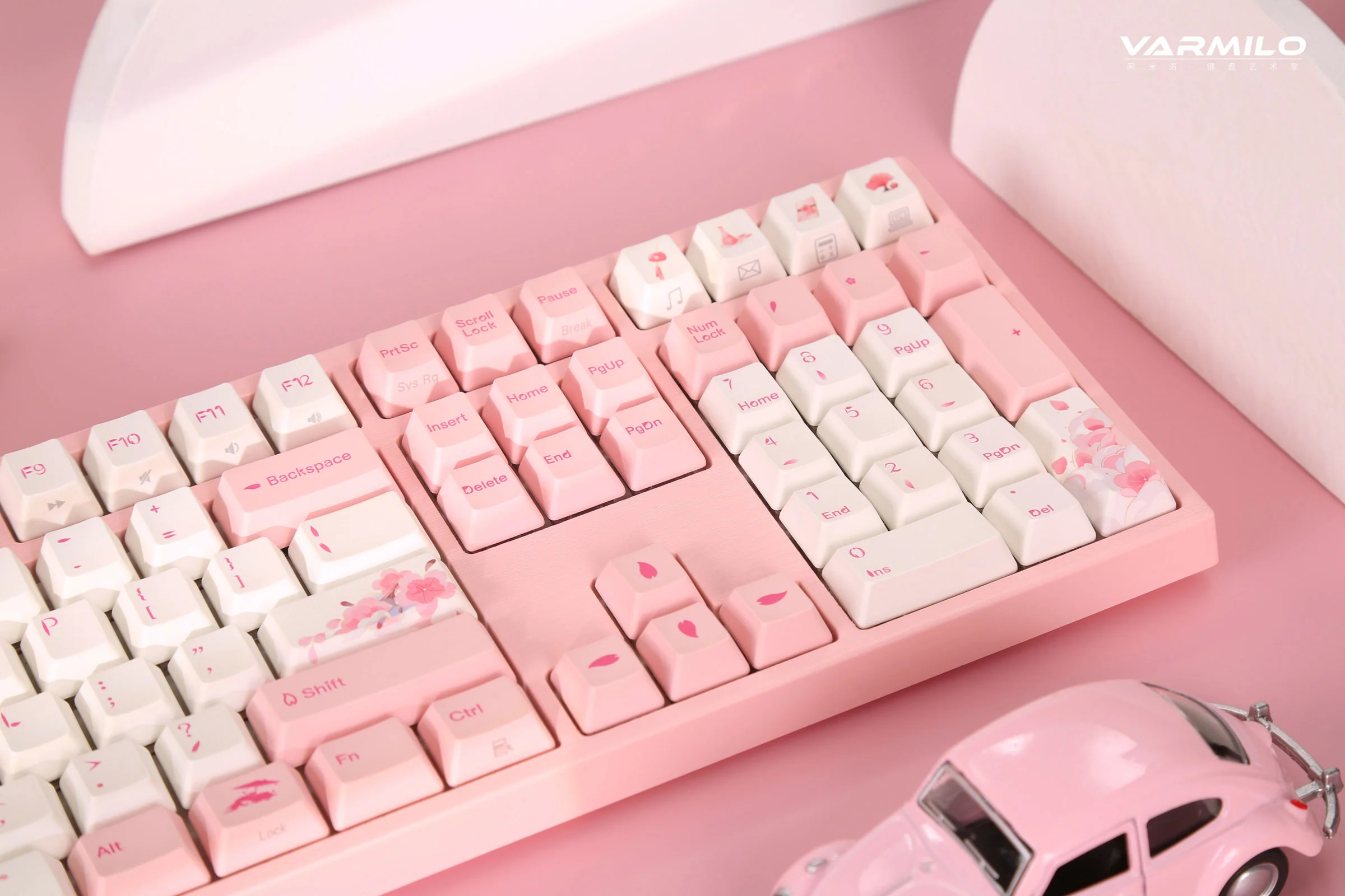Varmilo VPH108 Sakura R2 White LED Mechanical Keyboard - Image 3