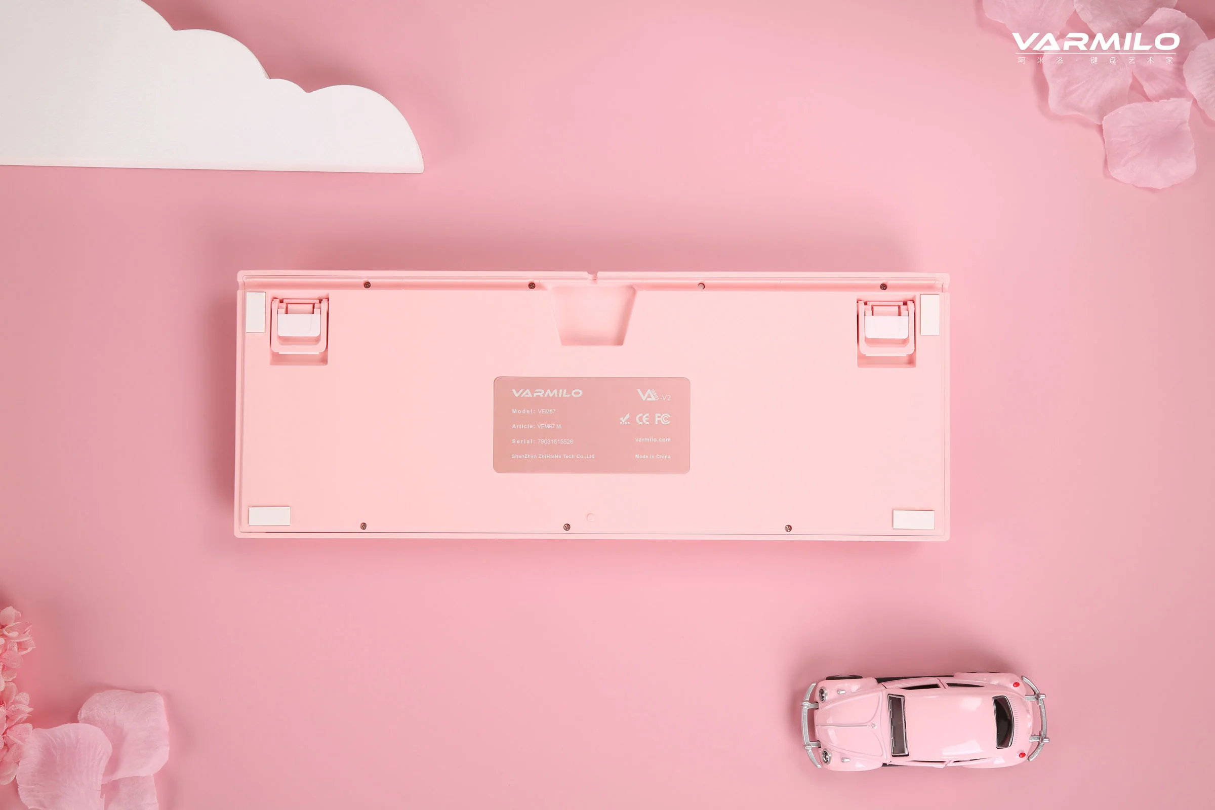 Varmilo VPH87 Sakura R2 White LED Mechanical Keyboard - Image 4