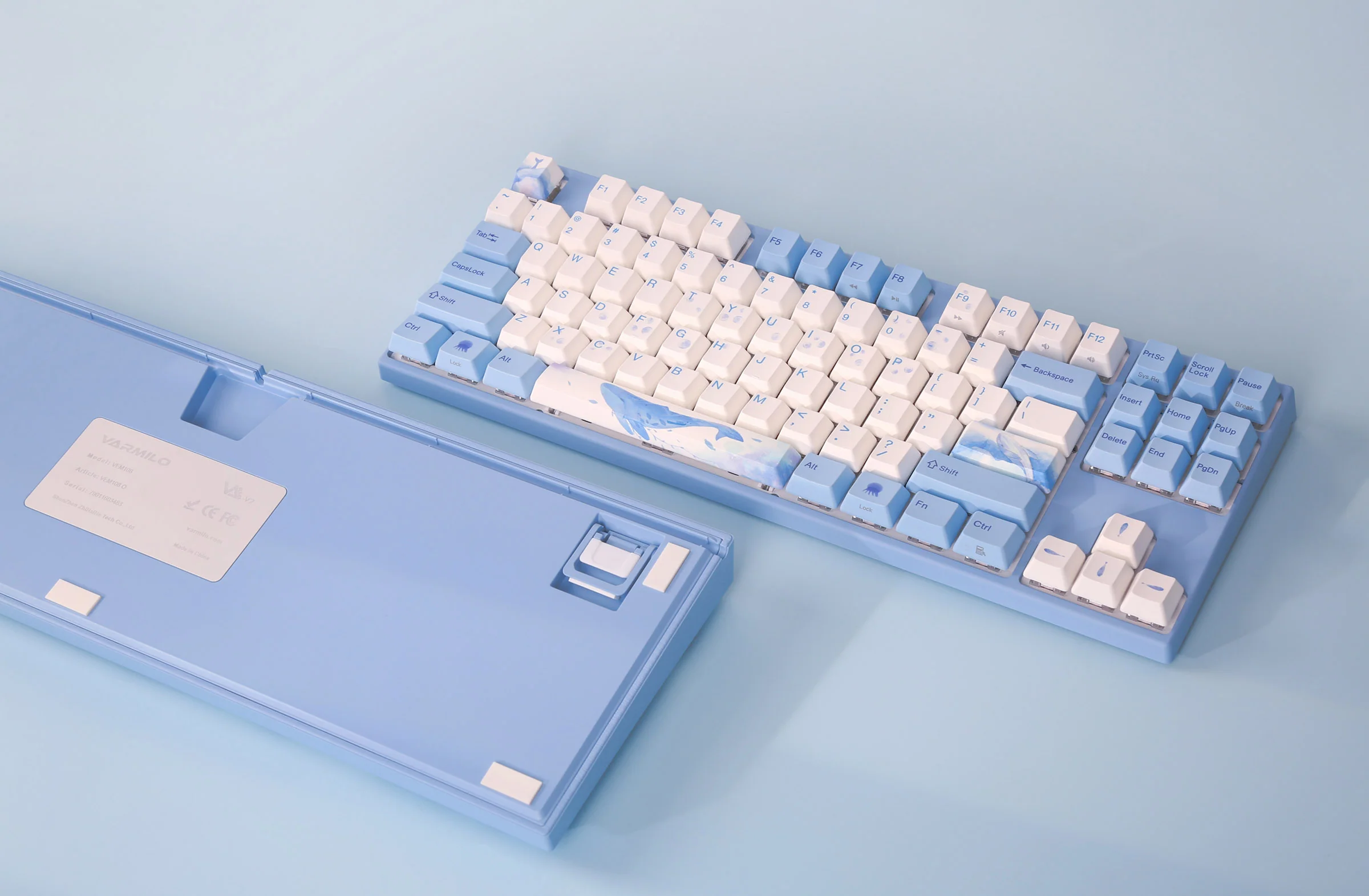 Varmilo VPH87 Sea Melody TKL Hotswap White LED Mechanical Keyboard - Image 3