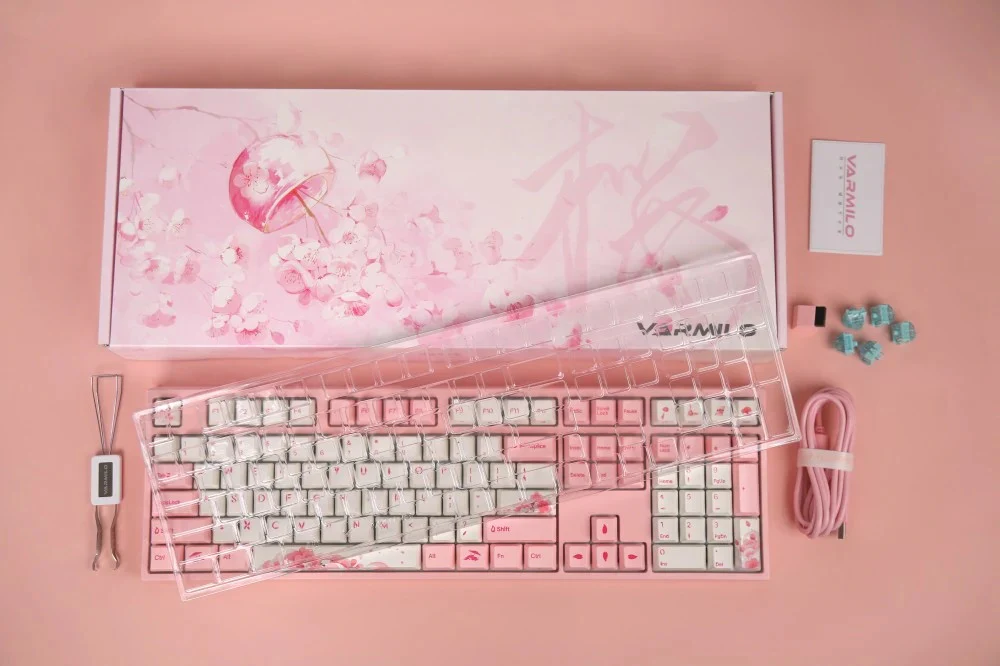 Varmilo VPT108 Sakura R2 Hotswap Wireless RGB Mechanical Keyboard - Image 4