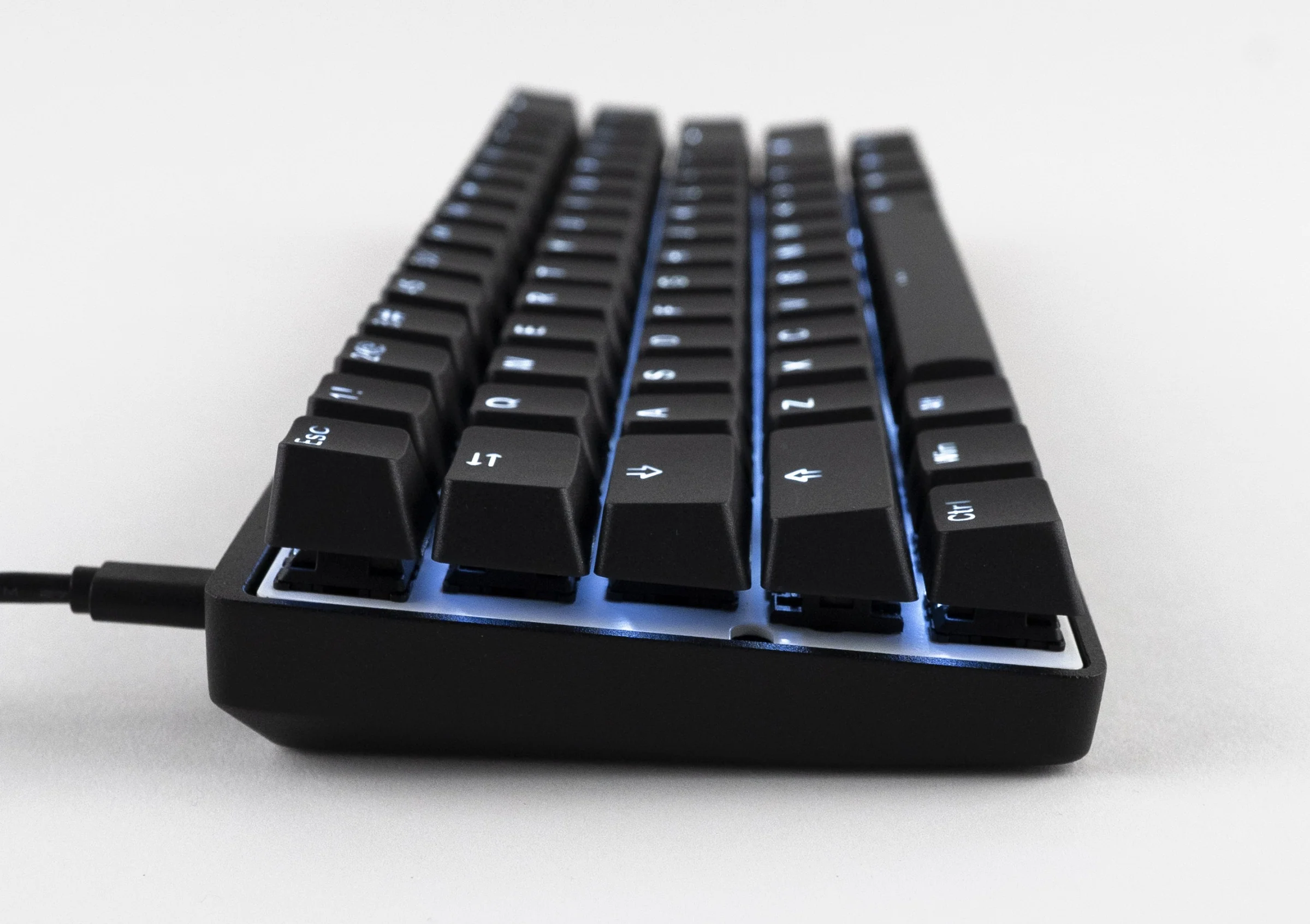 Vortex New POK3R Black Aluminum 60% White LED Double Shot PBT Mechanical Keyboard - Image 4