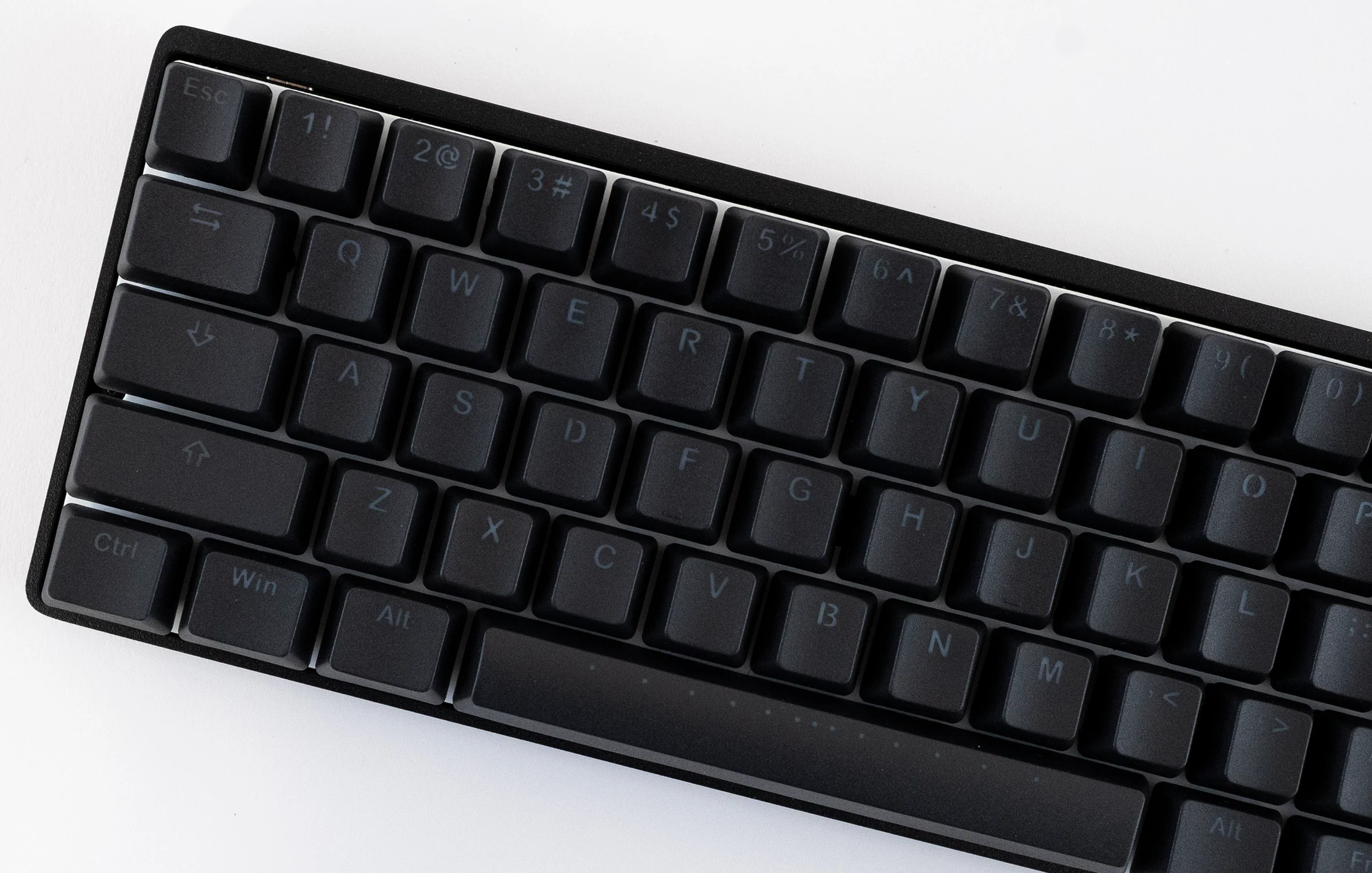 Vortex New POK3R Black Aluminum 60% White LED Double Shot PBT Mechanical Keyboard - Image 5