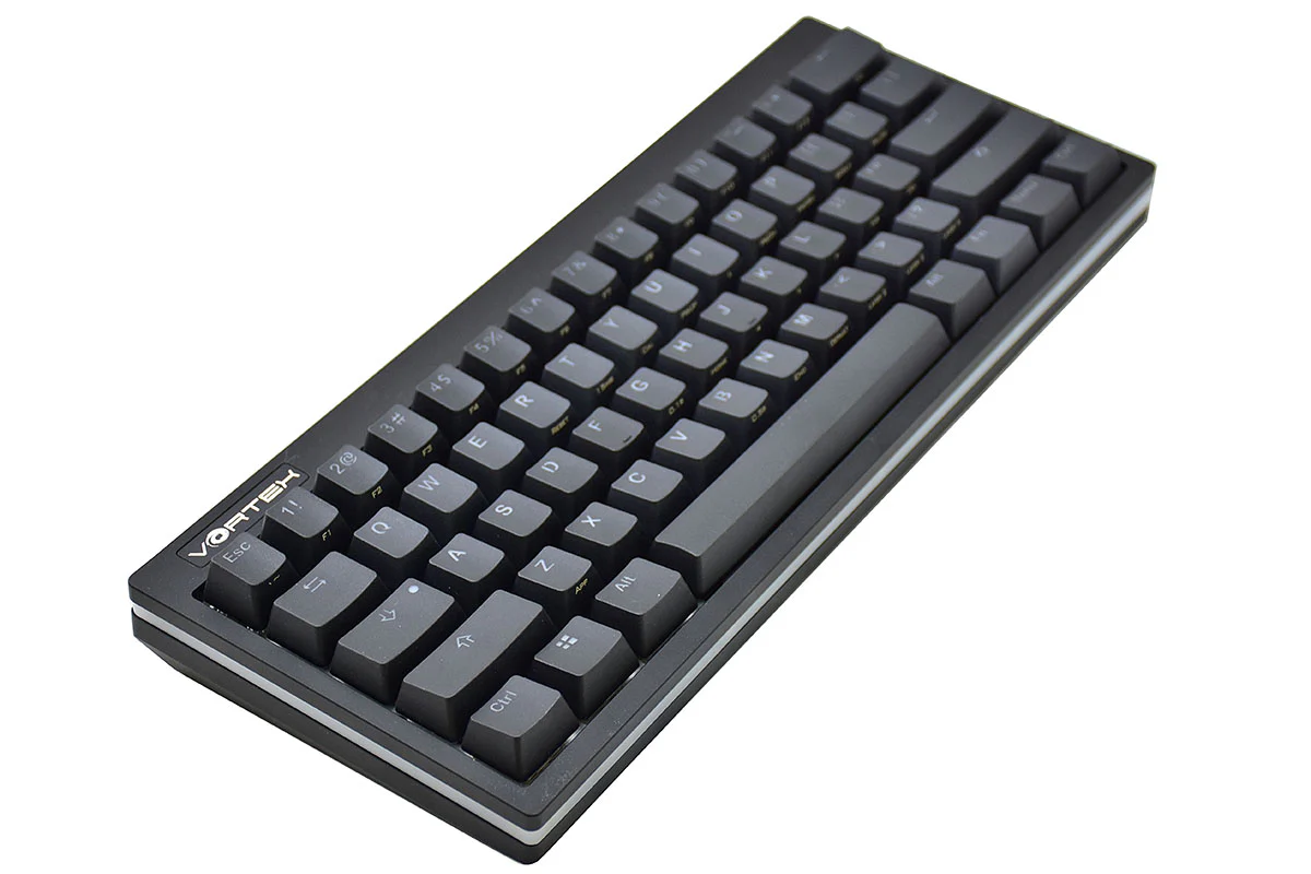 Vortex POK3R Black LE Frosted White Border RGB LED 60% Double Shot PBT Mechanical Keyboard - Image 2