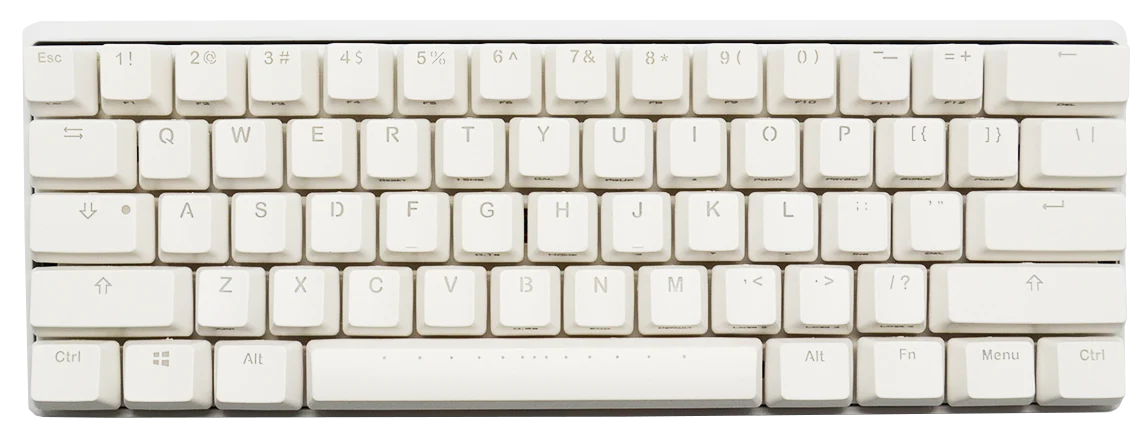 Vortex POK3R White Case RGB LED 60% Double Shot PBT Mechanical Keyboard