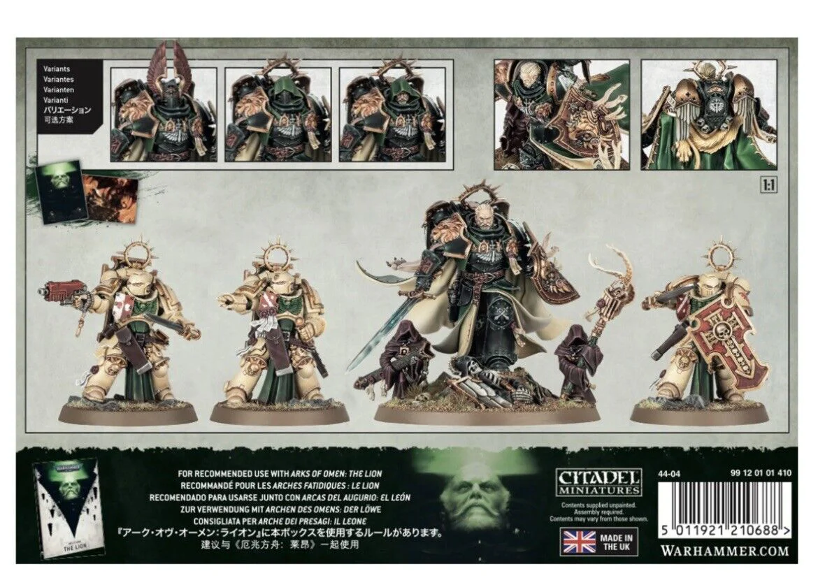 Warhammer 40000 Dark Angels The Lion's Guard Lion El'Jonson and Retinue