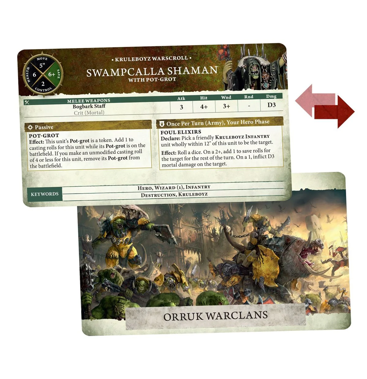Warhammer Age of Sigmas Warscroll Cards Orruk Warclans - Image 2