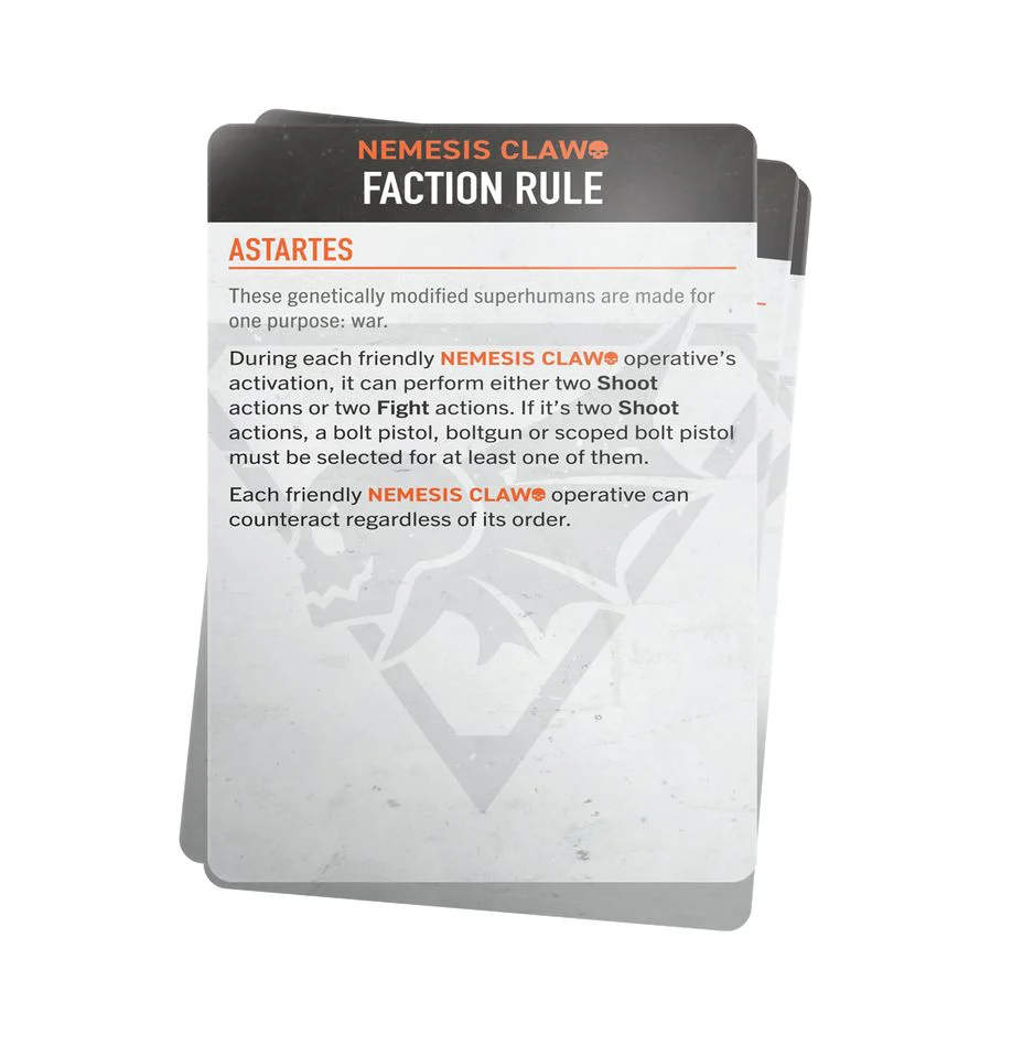 Warhammer Kill Team Datacards Nemesis Claw - Image 2