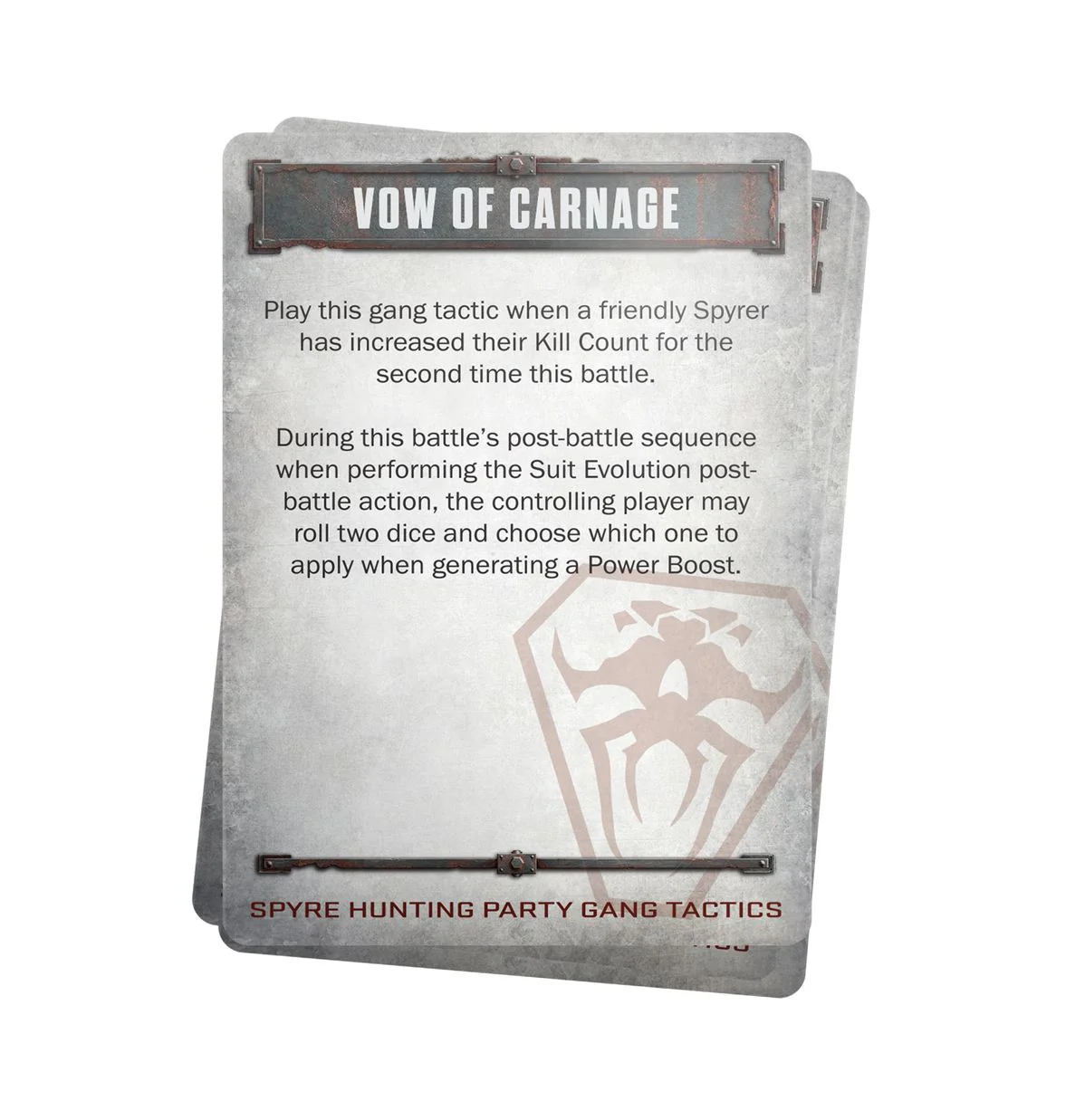 Warhammer Necromunda Spyre Hunting Party Gang Tactics Cards - Image 2
