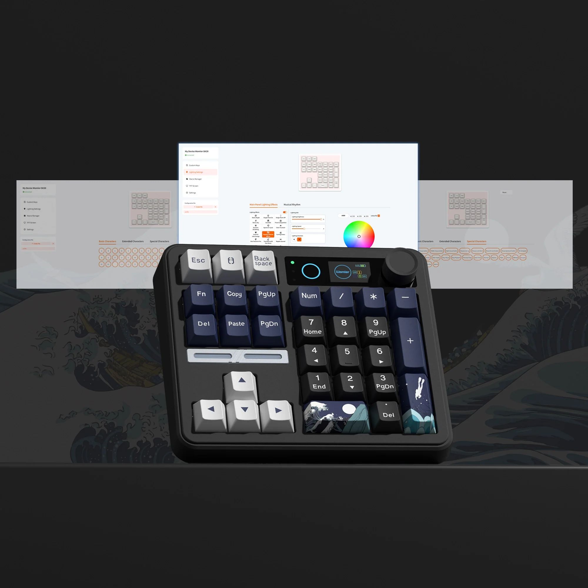 Womier SK30 Kanagawa Wireless Numpad Keyboard - Image 4