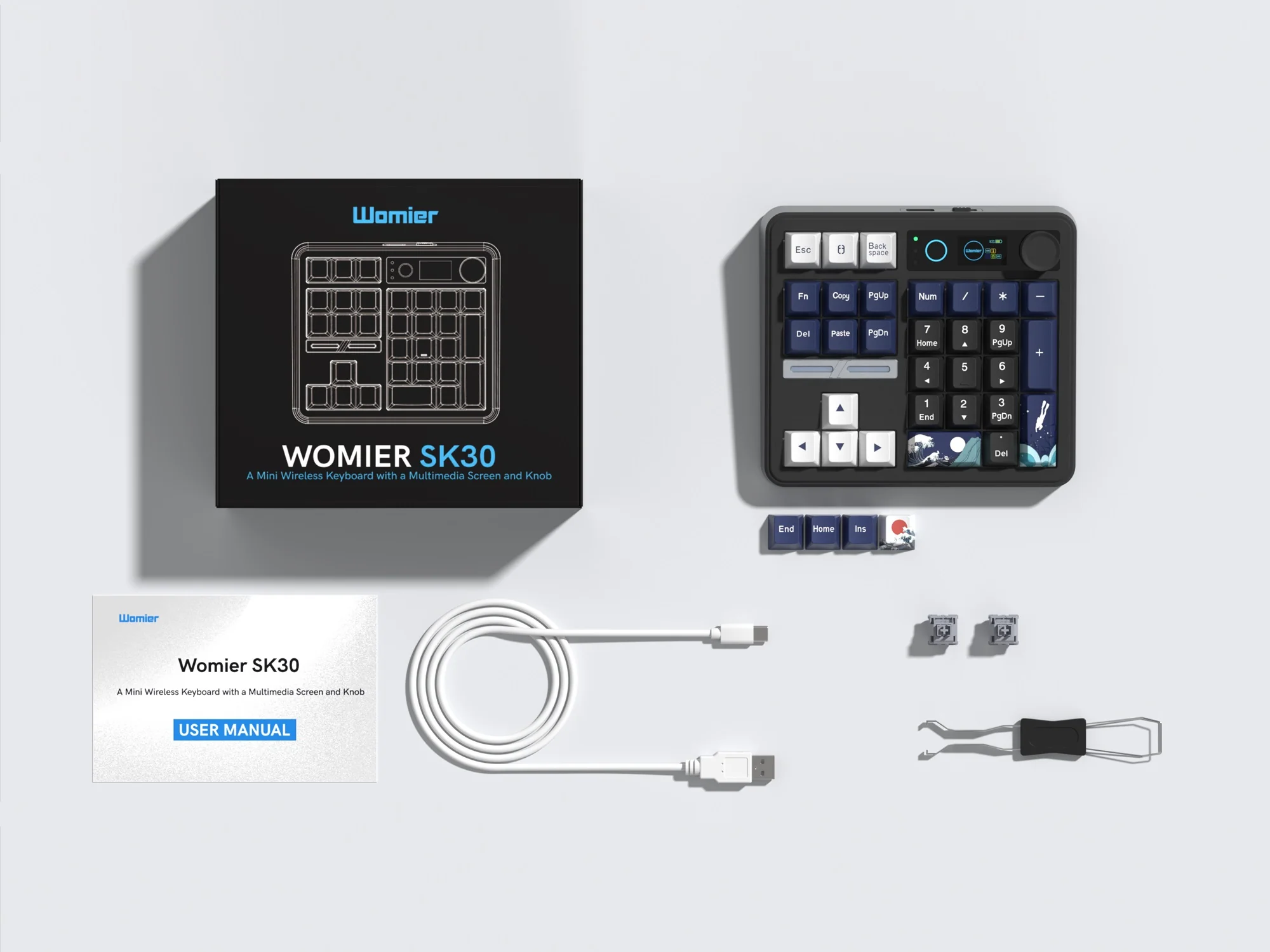 Womier SK30 Kanagawa Wireless Numpad Keyboard - Image 8