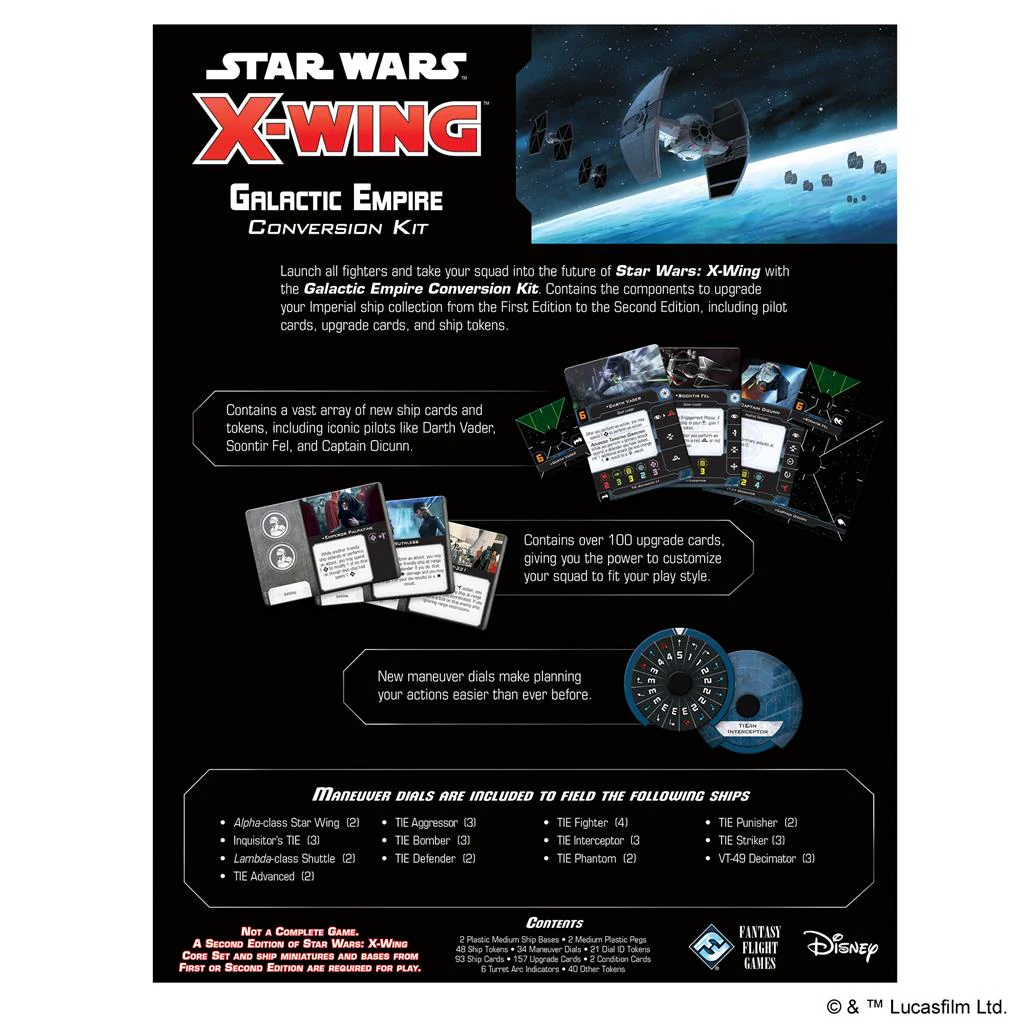 Star Wars X-Wing 2nd Ed Galactic Empire Conversion Kit - Image 3