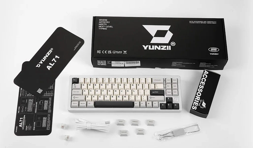 Yunzii AL71 Aluminum 65% Hotswap Bluetooth + 2.4 GHz. RGB Mechanical Keyboard - Image 11