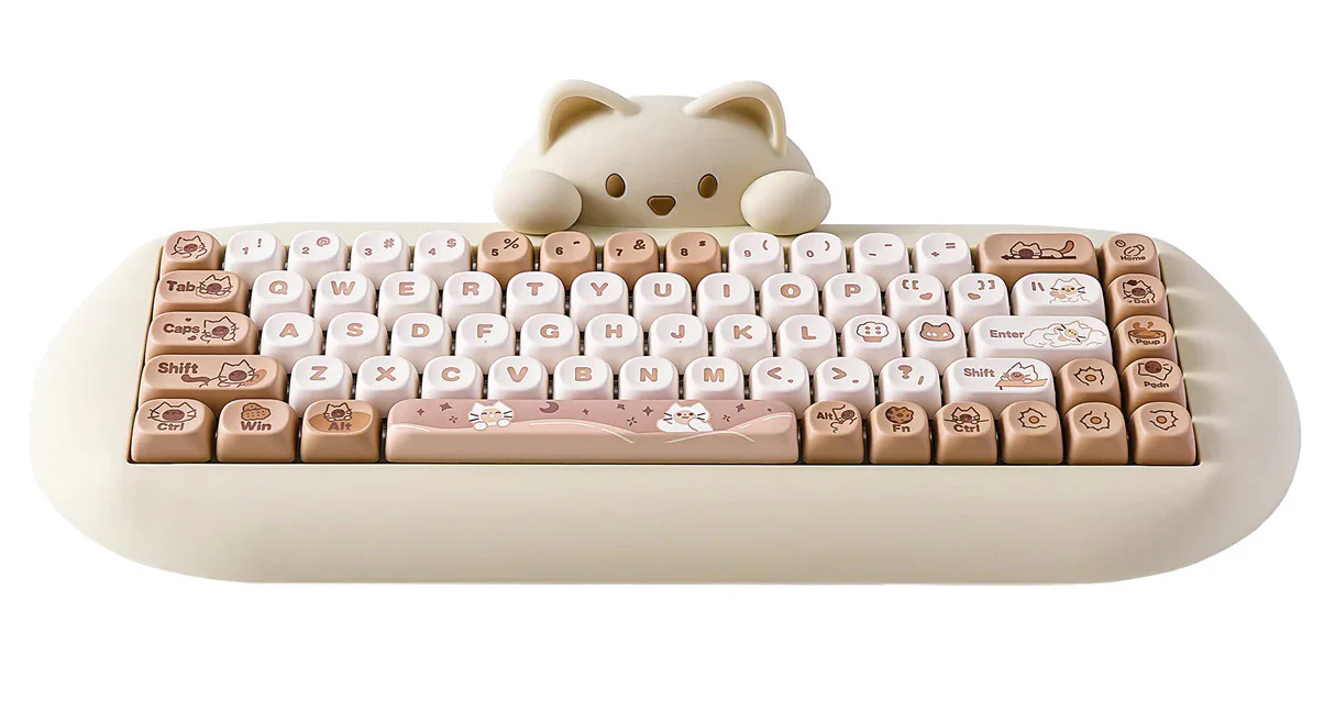 Yunzii C68 Cat Silicone 65% Hotswap Bluetooth + 2.4 GHz. RGB Mechanical Keyboard - Image 13