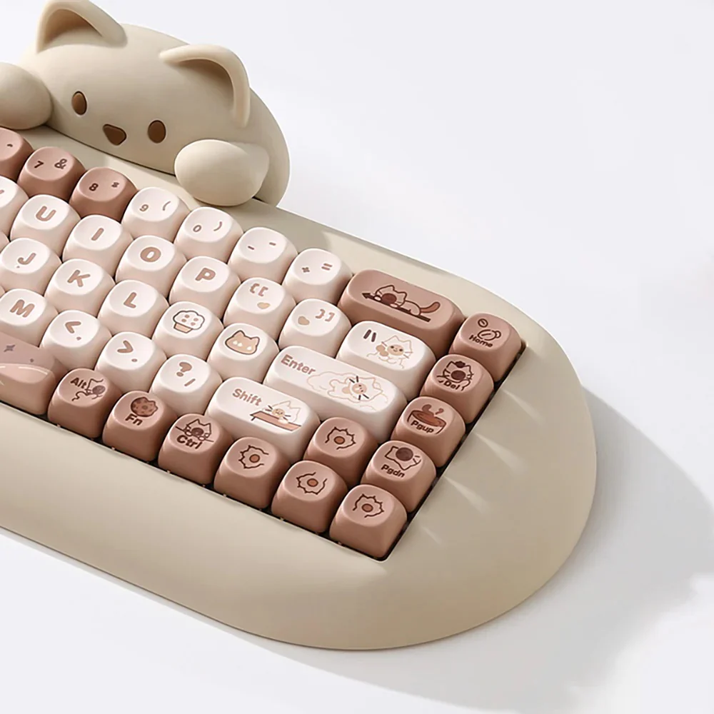 Yunzii Meow Meow Coffee 141 Key MOA Profile Dye Sub PBT Keycap Set - Image 4
