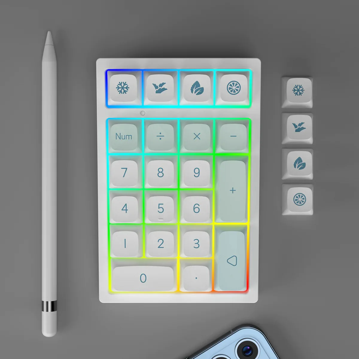 Yunzii YZ21 Mint Numpad Hotswap Bluetooth + 2.4 GHz. RGB Mechanical Keyboard - Image 2