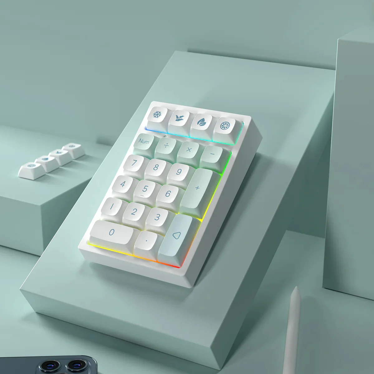 Yunzii YZ21 Mint Numpad Hotswap Bluetooth + 2.4 GHz. RGB Mechanical Keyboard - Image 3